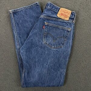 Vintage Levi's 501 Jeans size 36x34 fits 32x31 Button Fly Classic Medium Wash‎